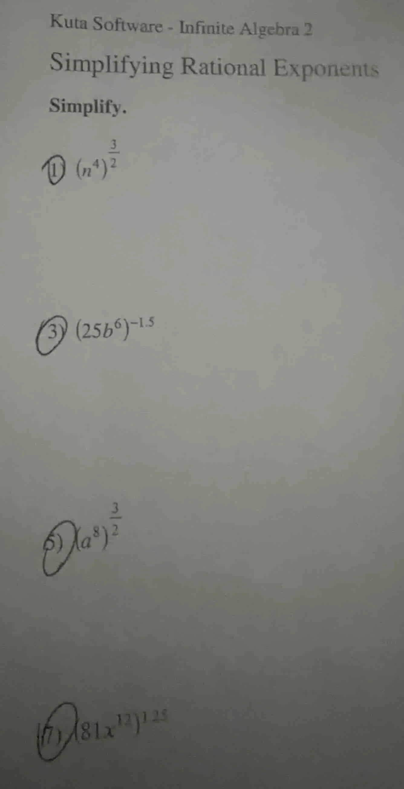 kuta software - infinite algebra 2 simplifying rational exponents simpl…