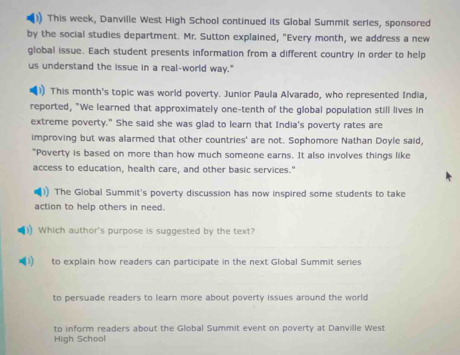 this week, danville west high school continued its global summit series…