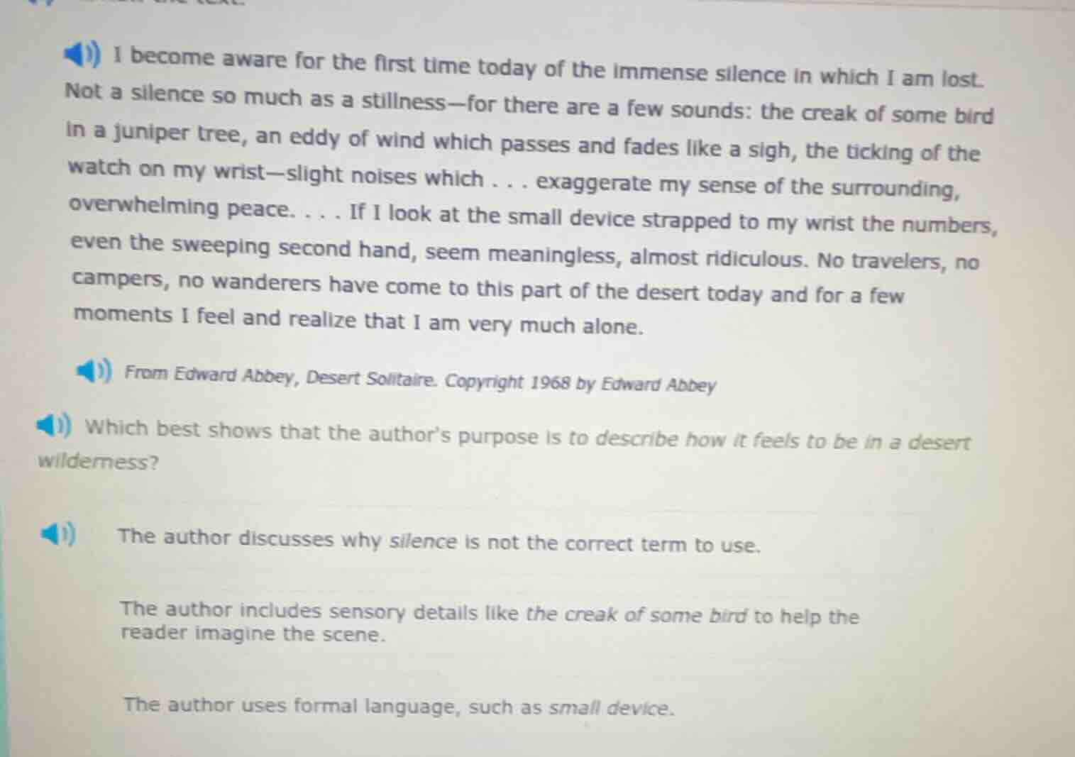 i become aware for the first time today of the immense silence in which…