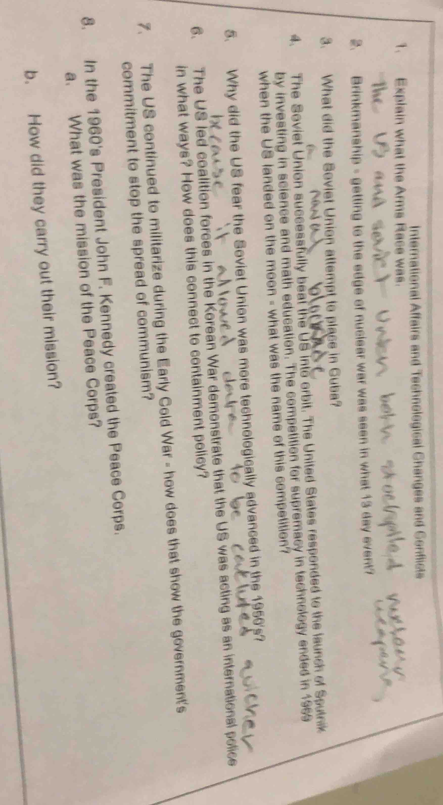 international affairs and technological changes and conflicts 1. explai…