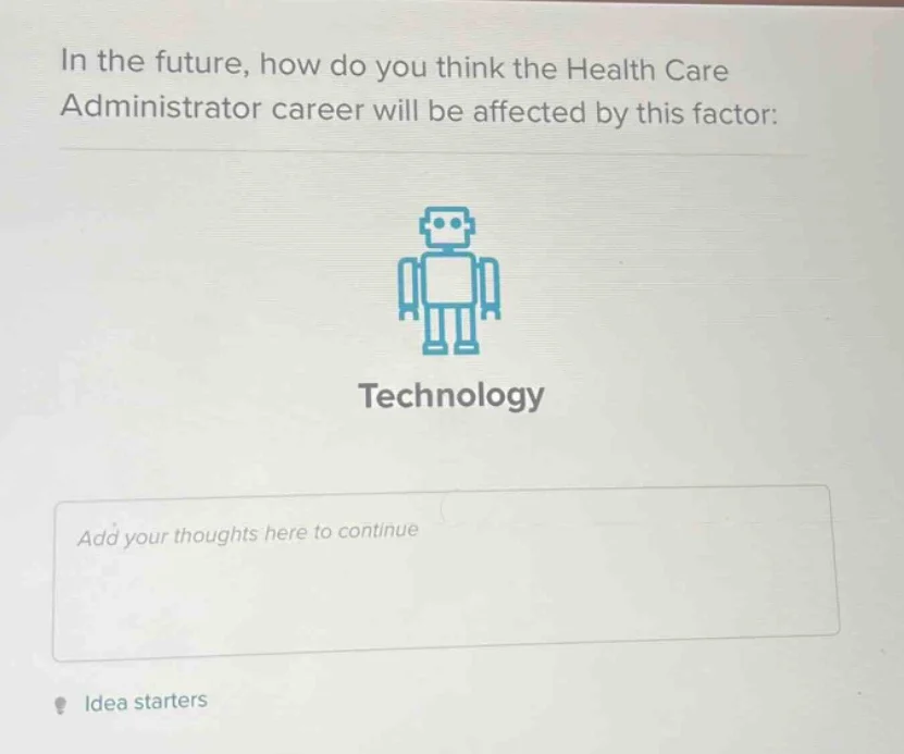 in the future, how do you think the health care administrator career wi…