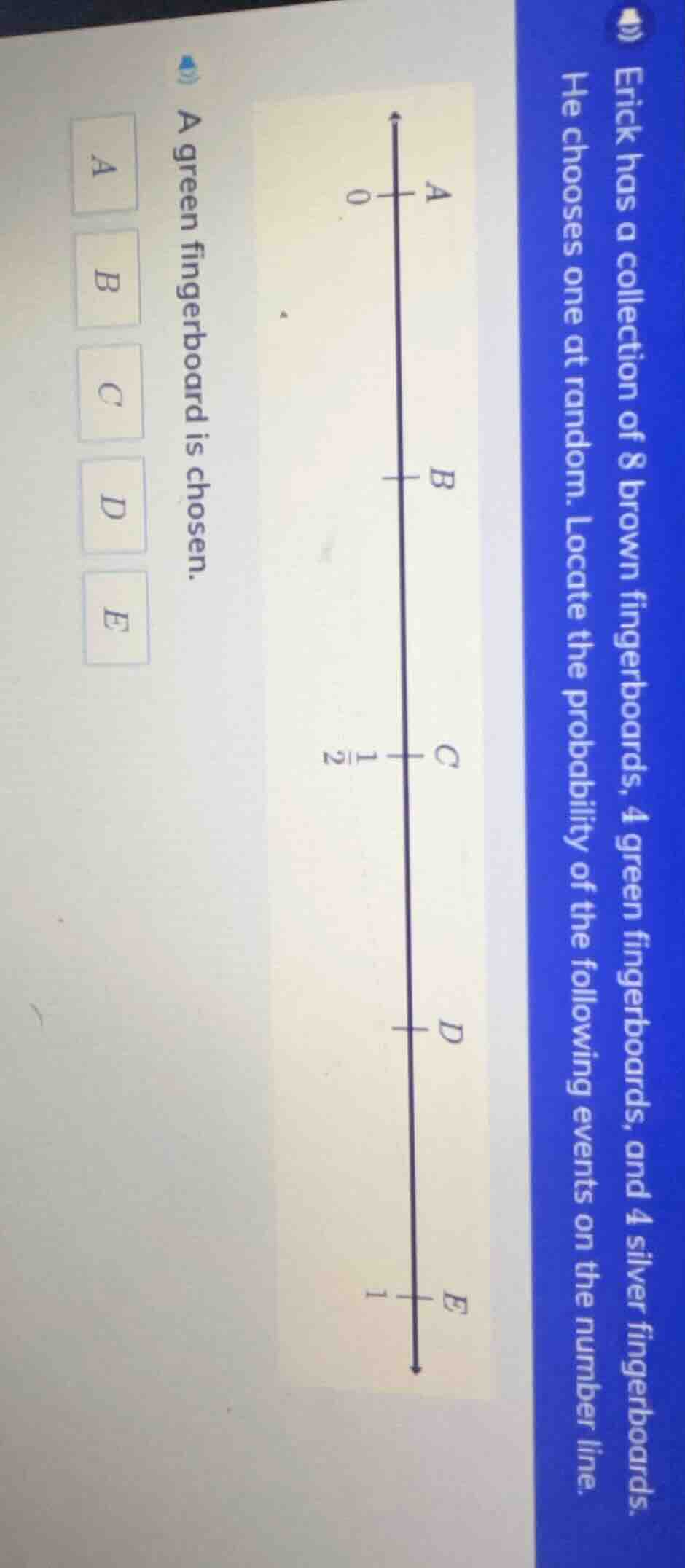 erick has a collection of 8 brown fingerboards, 4 green fingerboards, a…