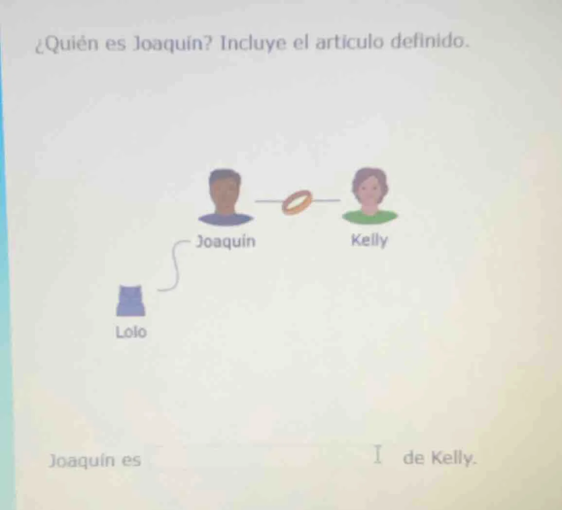 ¿quién es joaquín? incluye el artículo definido. joaquín kelly lolo joa…