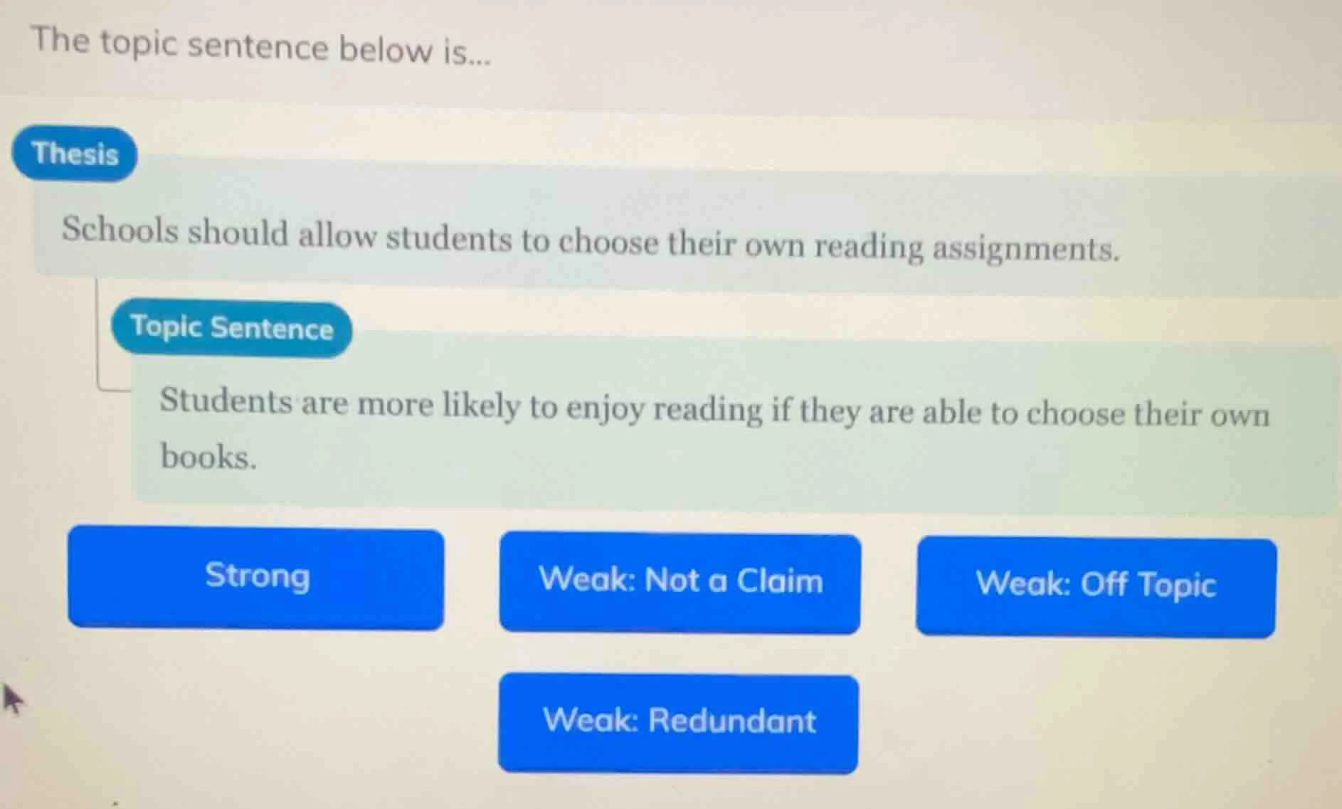 the topic sentence below is... thesis schools should allow students to …