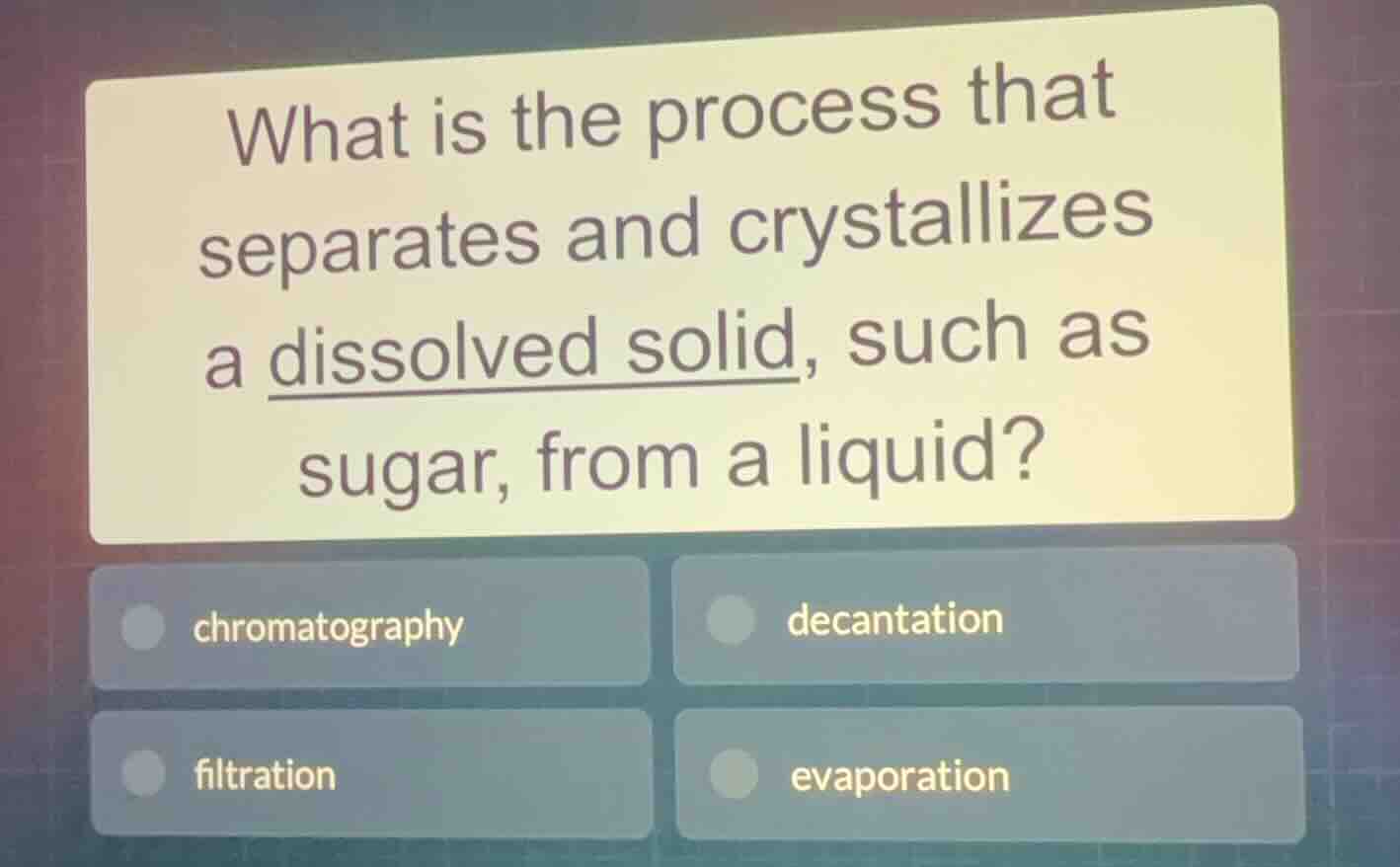 what is the process that separates and crystallizes a dissolved solid, …