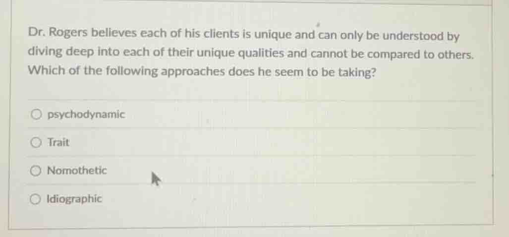 dr. rogers believes each of his clients is unique and can only be under…