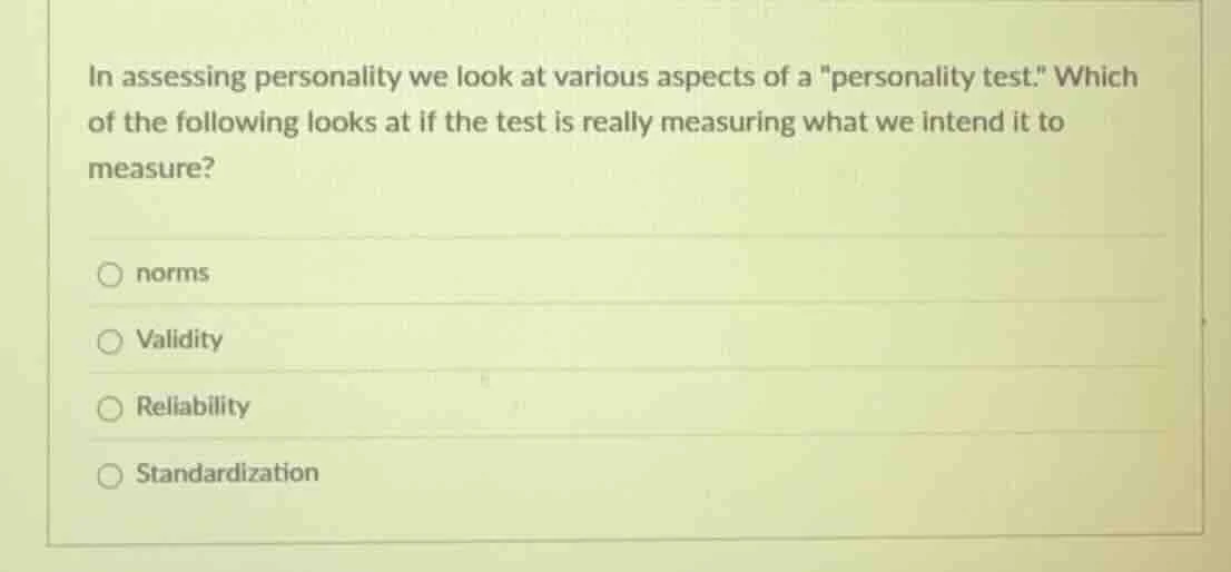 in assessing personality we look at various aspects of a \personality t…