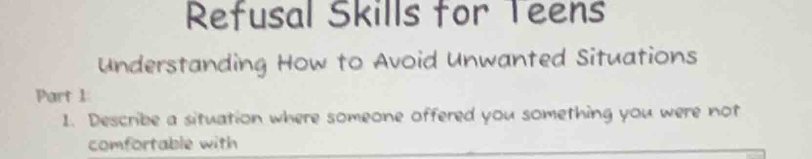 refusal skills for teens understanding how to avoid unwanted situations…