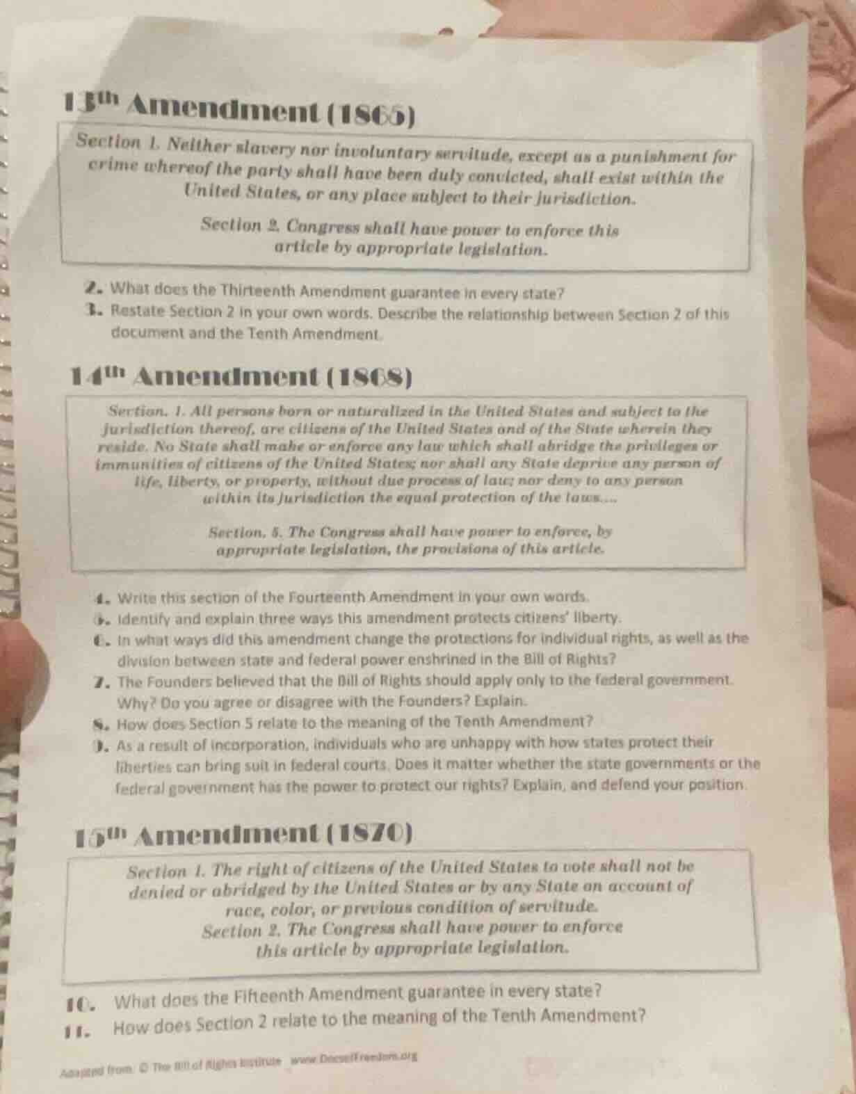 13th amendment (1865) section 1. neither slavery nor involuntary servit…