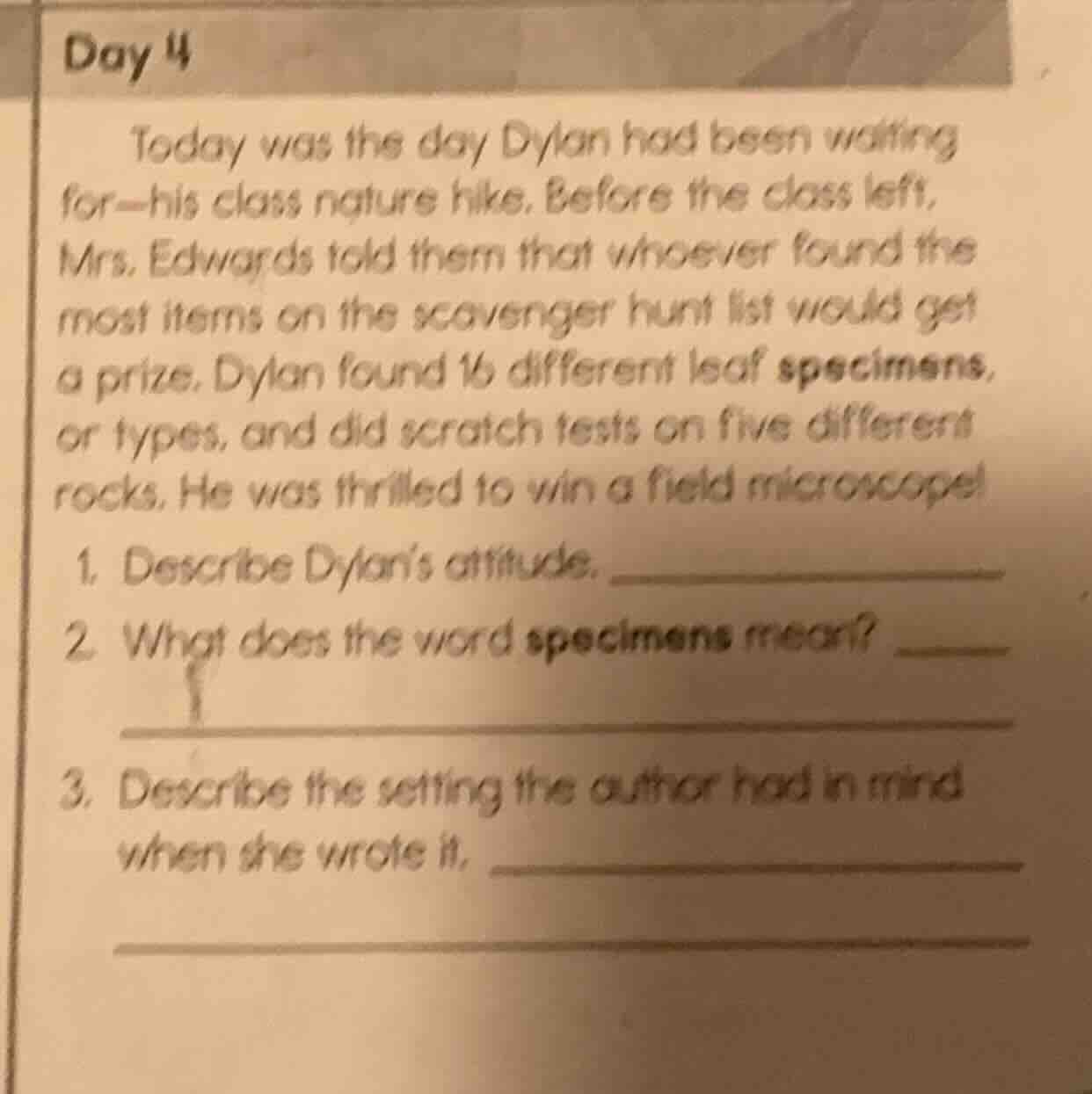 day 14 today was the day dylan had been waiting for—his class nature hi…