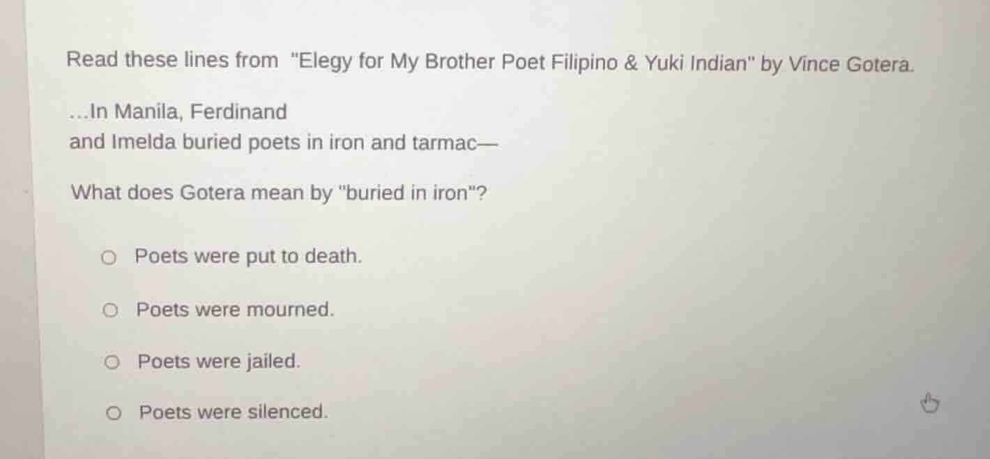 read these lines from \elegy for my brother poet filipino & yuki indian…