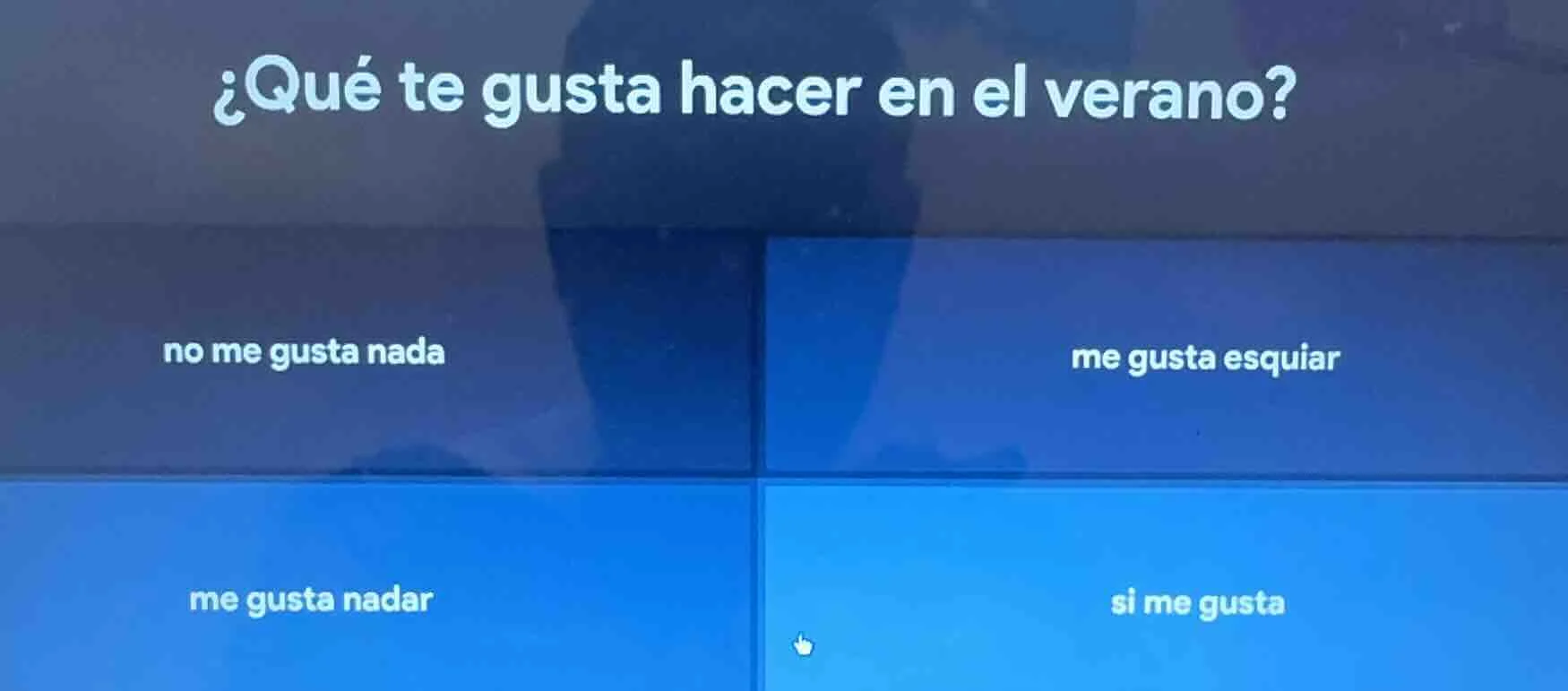 ¿qué te gusta hacer en el verano? no me gusta nada me gusta esquiar me …