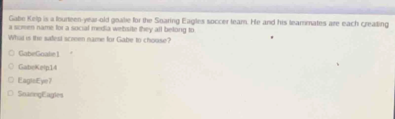 gabe kelp is a fourteen - year - old goalie for the soaring eagles socc…