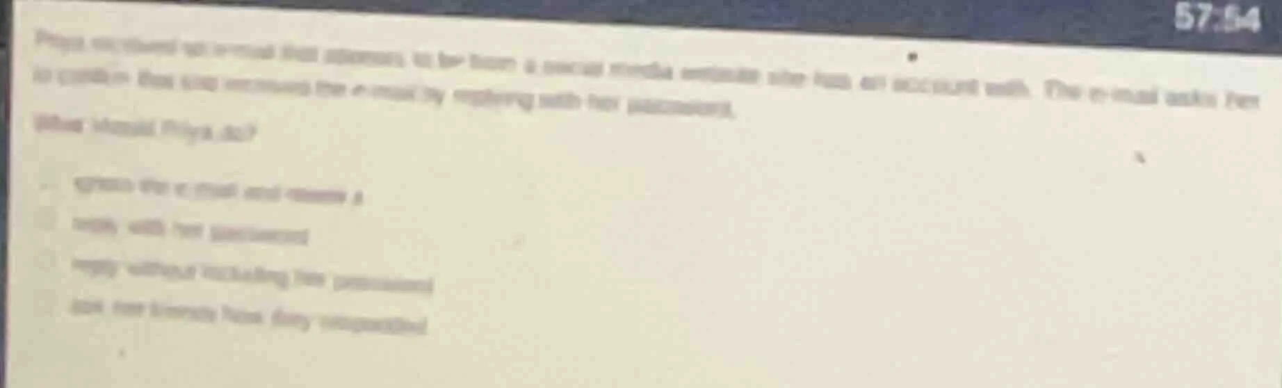 priya received an email that appears to be from a social media website …