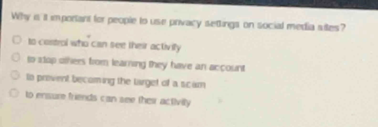why is it important for people to use privacy settings on social media …
