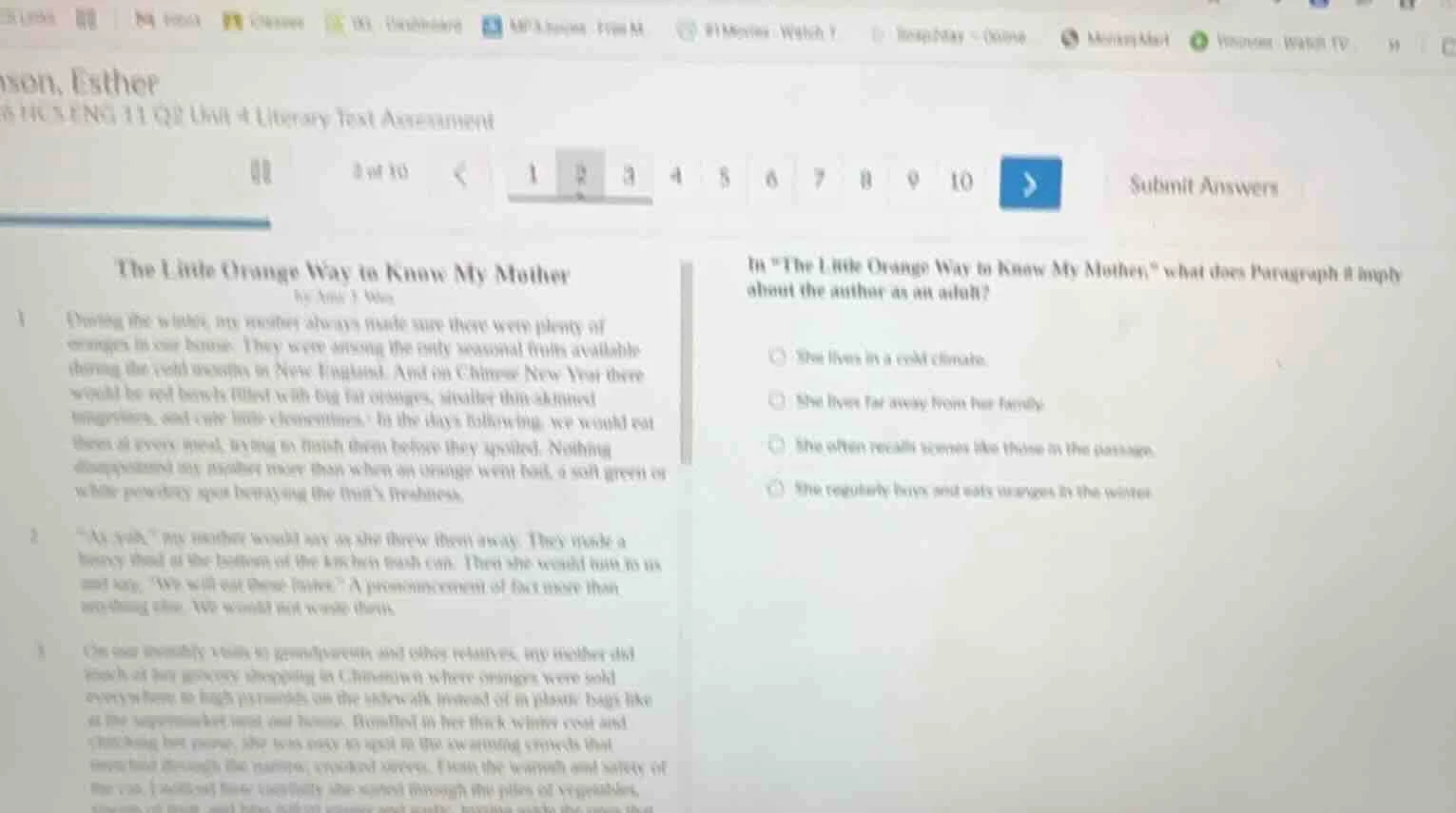 the little orange way to know my mother by kao j. lee 1 during the wint…