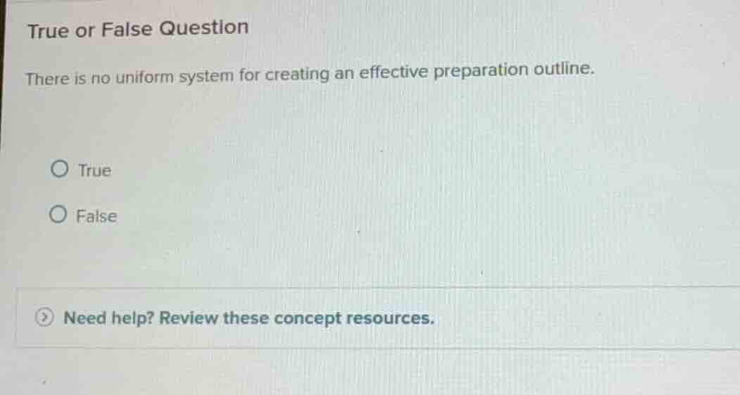 true or false question there is no uniform system for creating an effec…