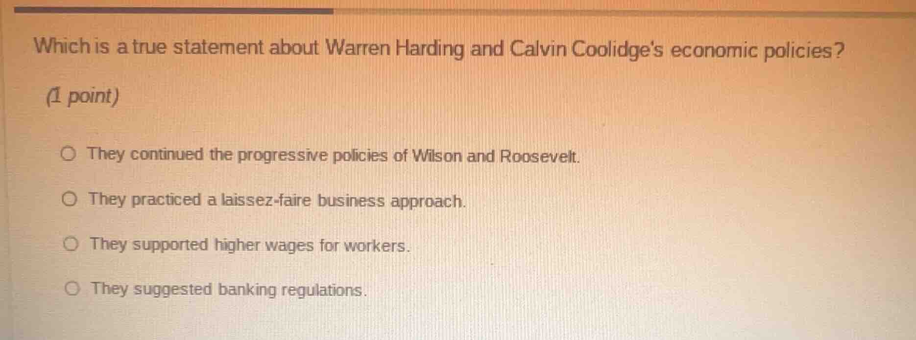 which is a true statement about warren harding and calvin coolidges eco…