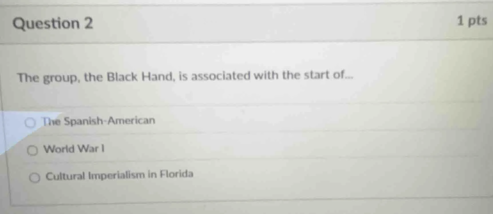 question 2 1 pts the group, the black hand, is associated with the star…