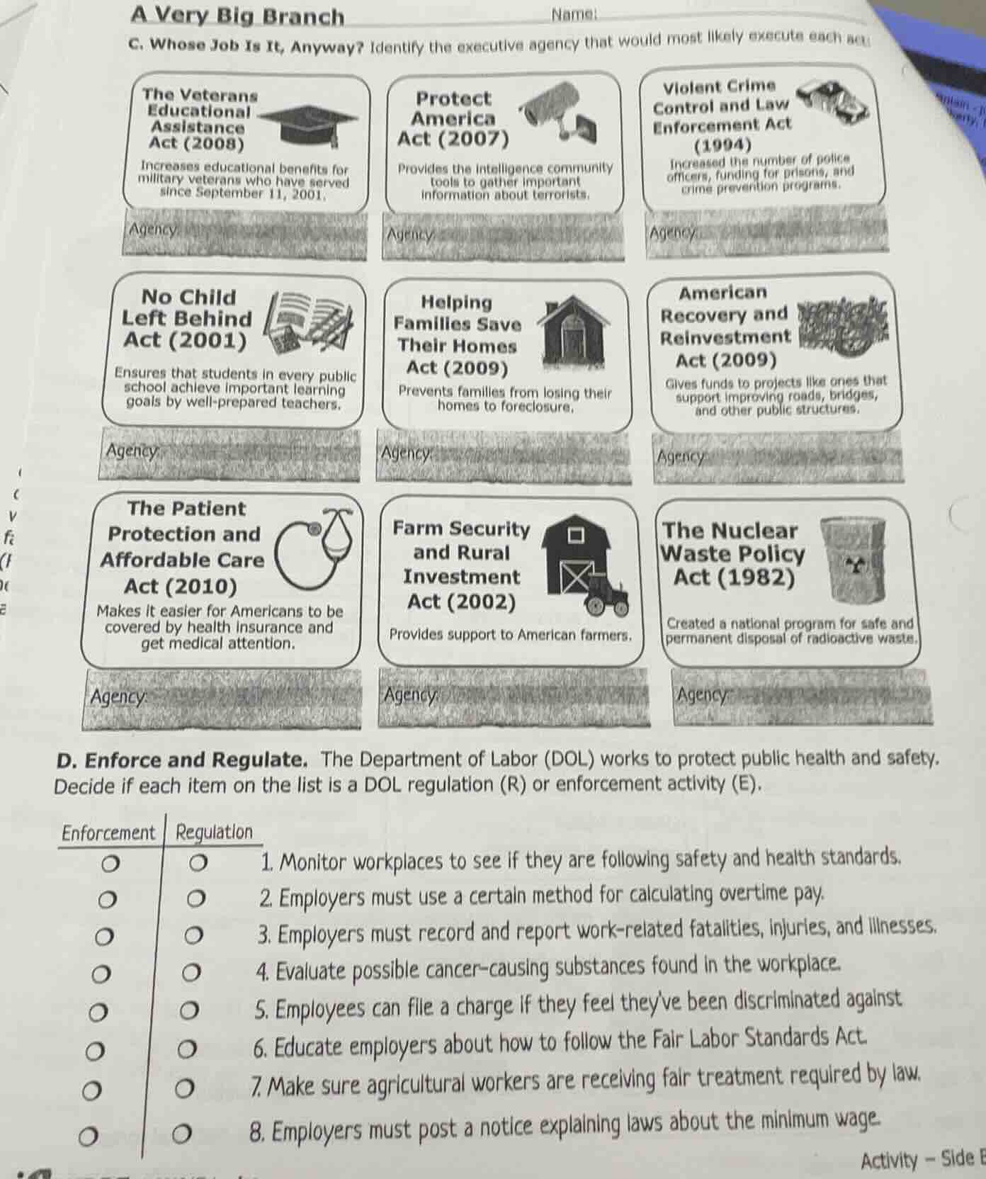 a very big branch name: c. whose job is it, anyway? identify the execut…