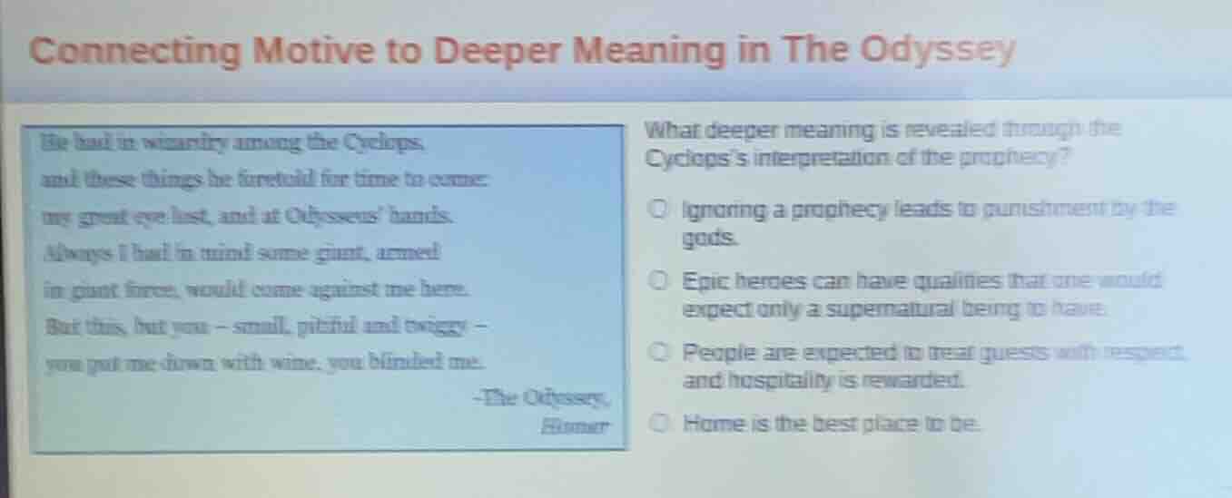 connecting motive to deeper meaning in the odyssey he had in wizardry a…