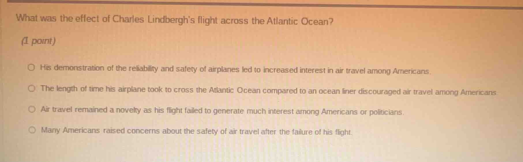 what was the effect of charles lindberghs flight across the atlantic oc…