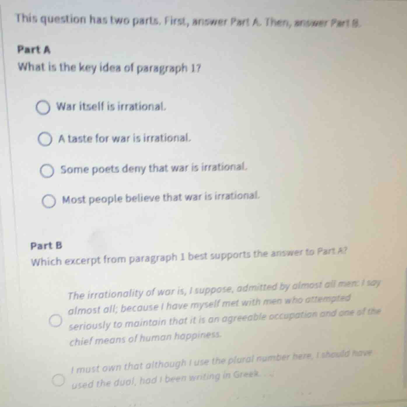 this question has two parts. first, answer part a. then, answer part b.…