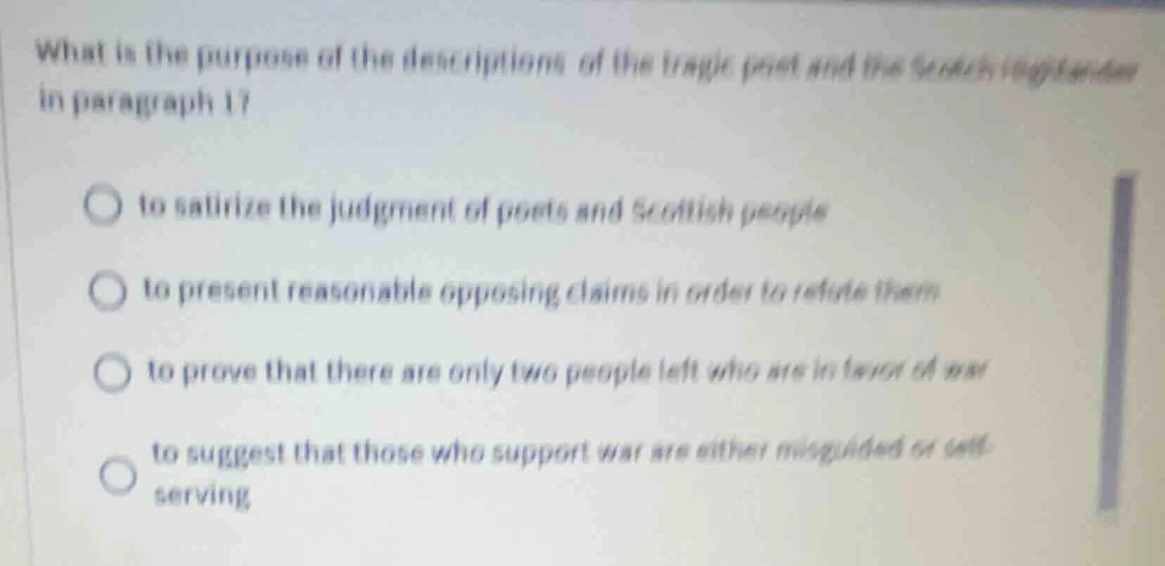 what is the purpose of the descriptions of the fragile poet and the see…