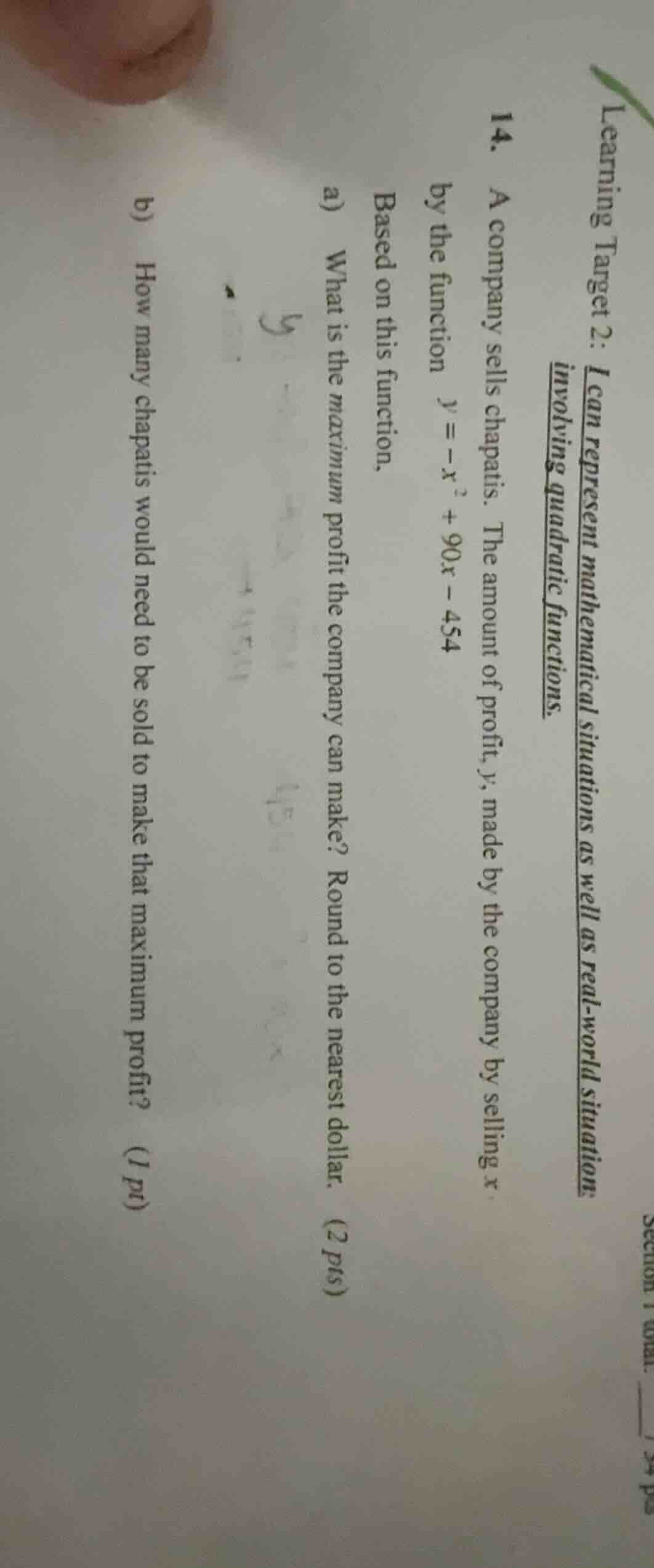 learning target 2: i can represent mathematical situations as well as r…