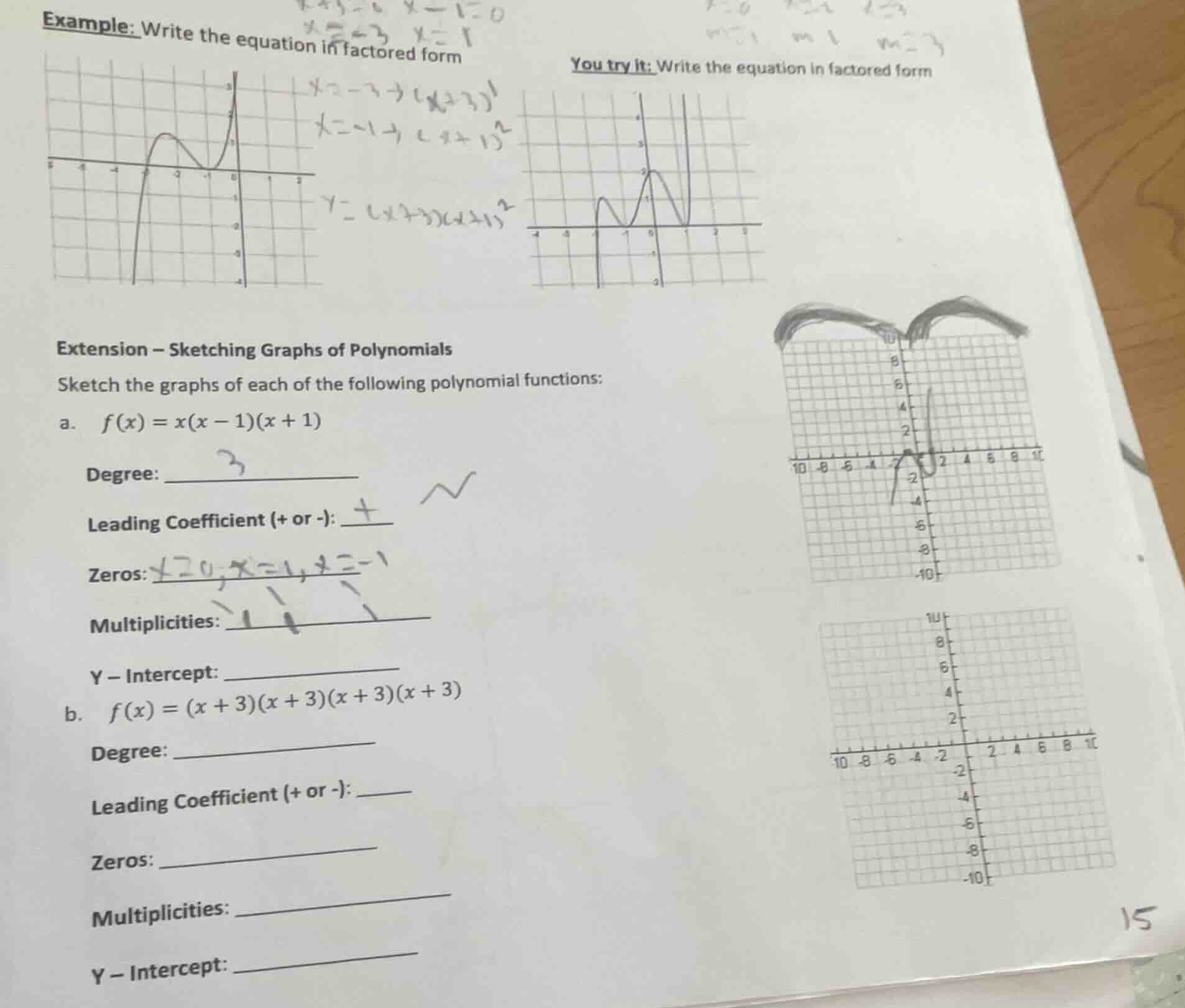 example: write the equation in factored form you try it: write the equa…