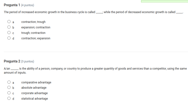 pregunta 1 (4 puntos) the period of increased economic growth in the bu…