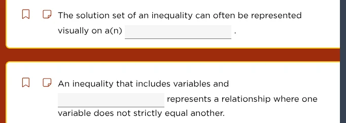 the solution set of an inequality can often be represented visually on …