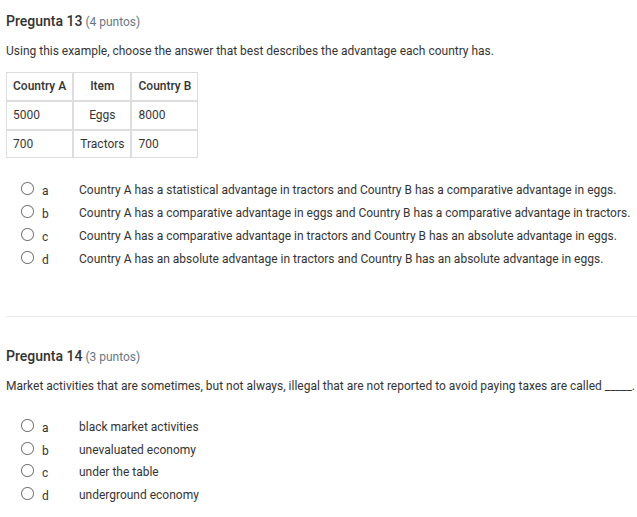 pregunta 13 (4 puntos) using this example, choose the answer that best …