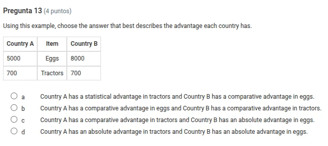 pregunta 13 (4 puntos) using this example, choose the answer that best …