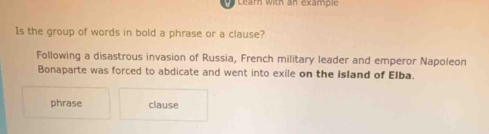 is the group of words in bold a phrase or a clause? following a disastr…