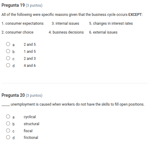 pregunta 19 (3 puntos) all of the following were specific reasons given…