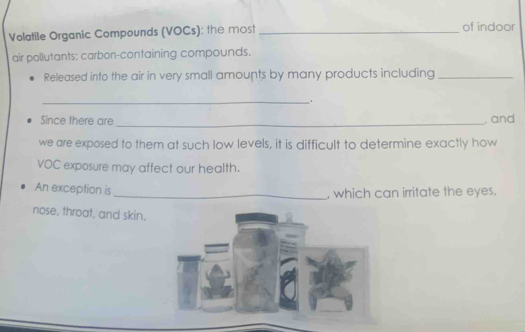 volatile organic compounds (vocs): the most ______ of indoor air pollut…