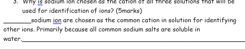 3. why is sodium ion chosen as the cation of all three solutions that w…