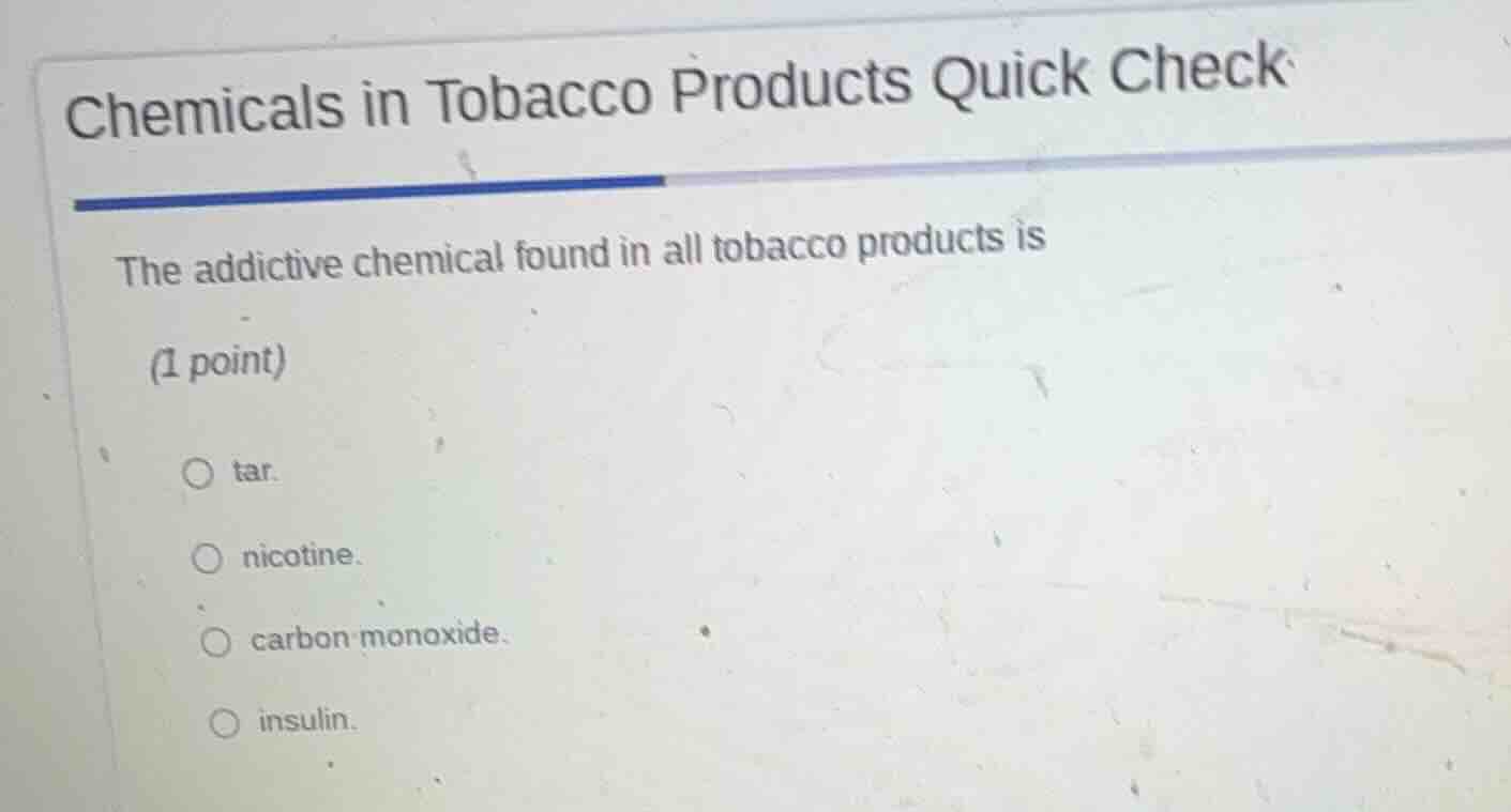 chemicals in tobacco products quick check the addictive chemical found …