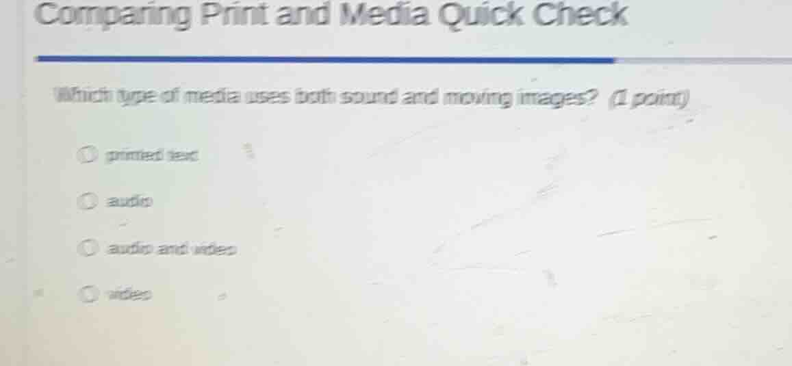 comparing print and media quick check which type of media uses both sou…