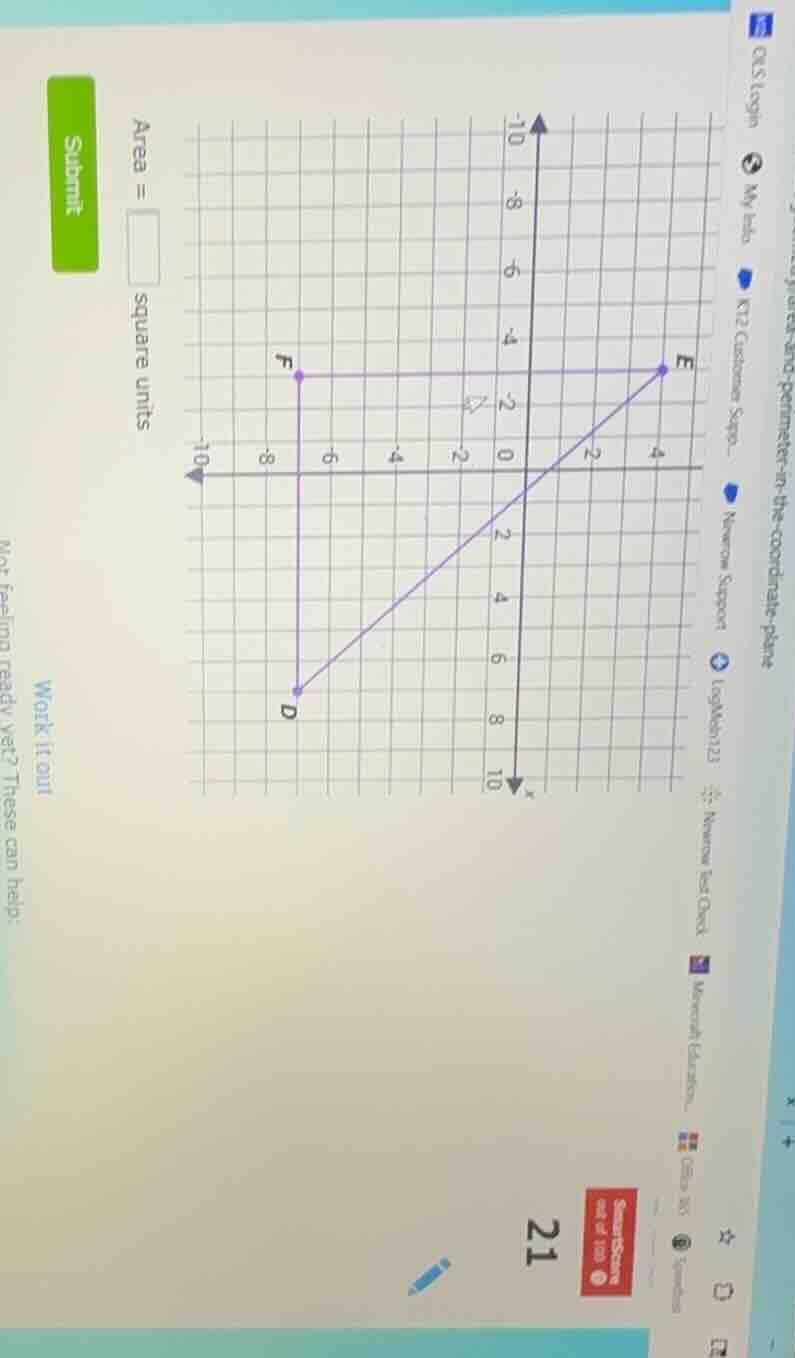 area = square units submit work it out! not feeling ready yet? these ca…