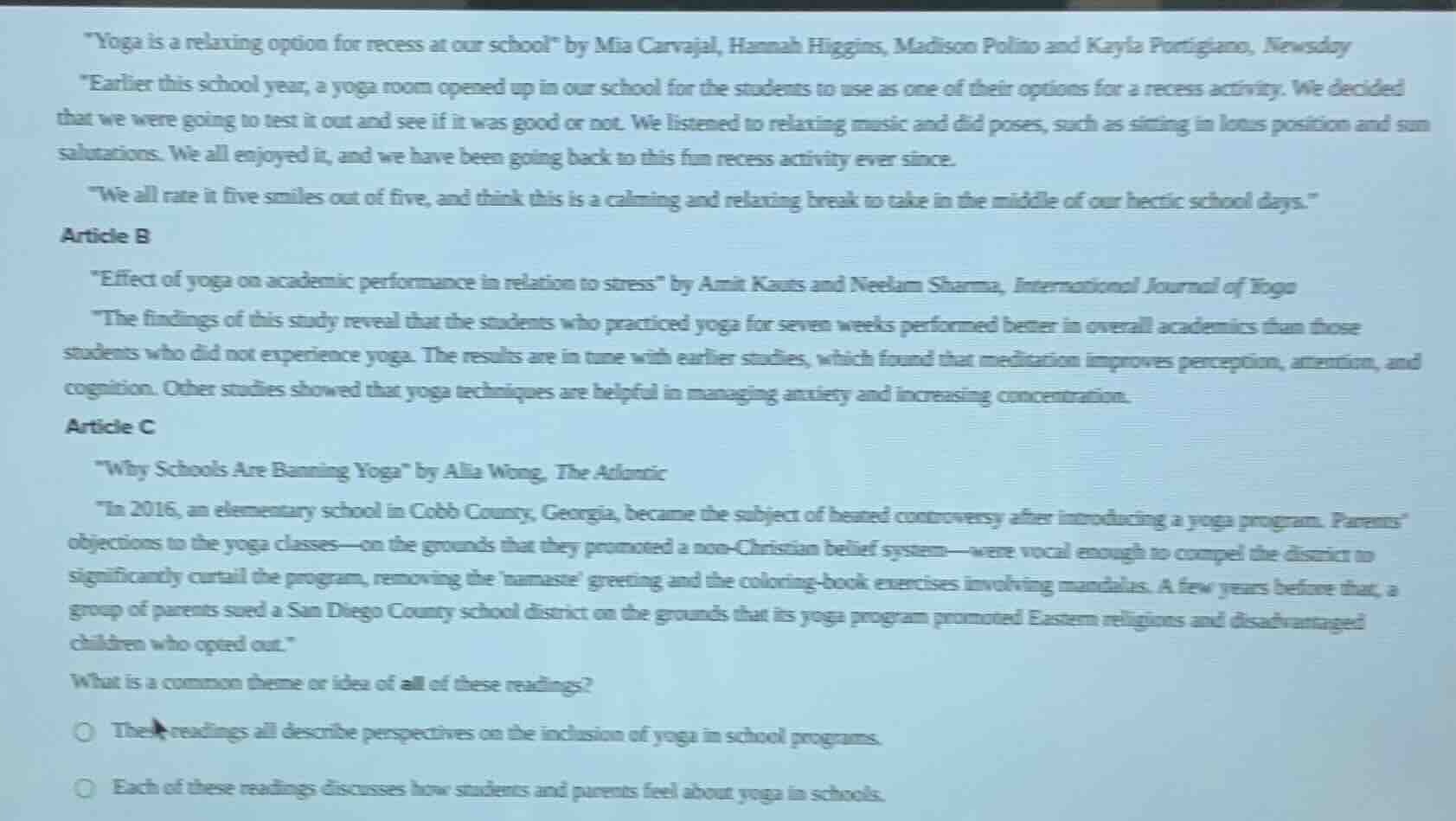 \yoga is a relaxing option for recess at our school\ by mia carvajal, h…