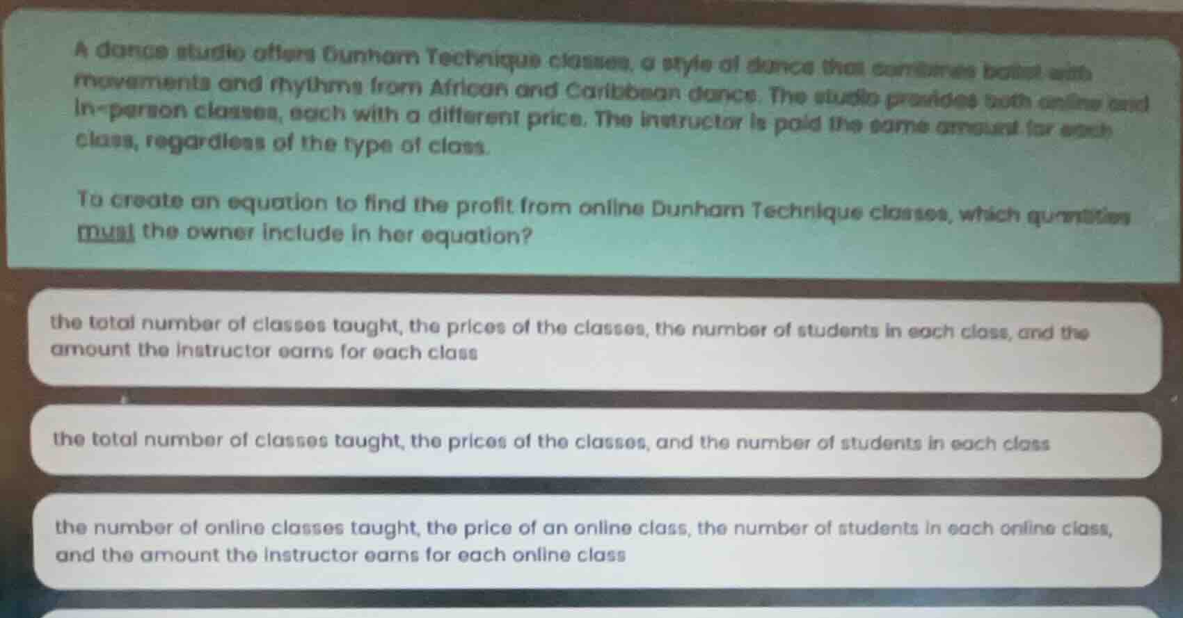 a dance studio offers dunham technique classes, a style of dance that c…
