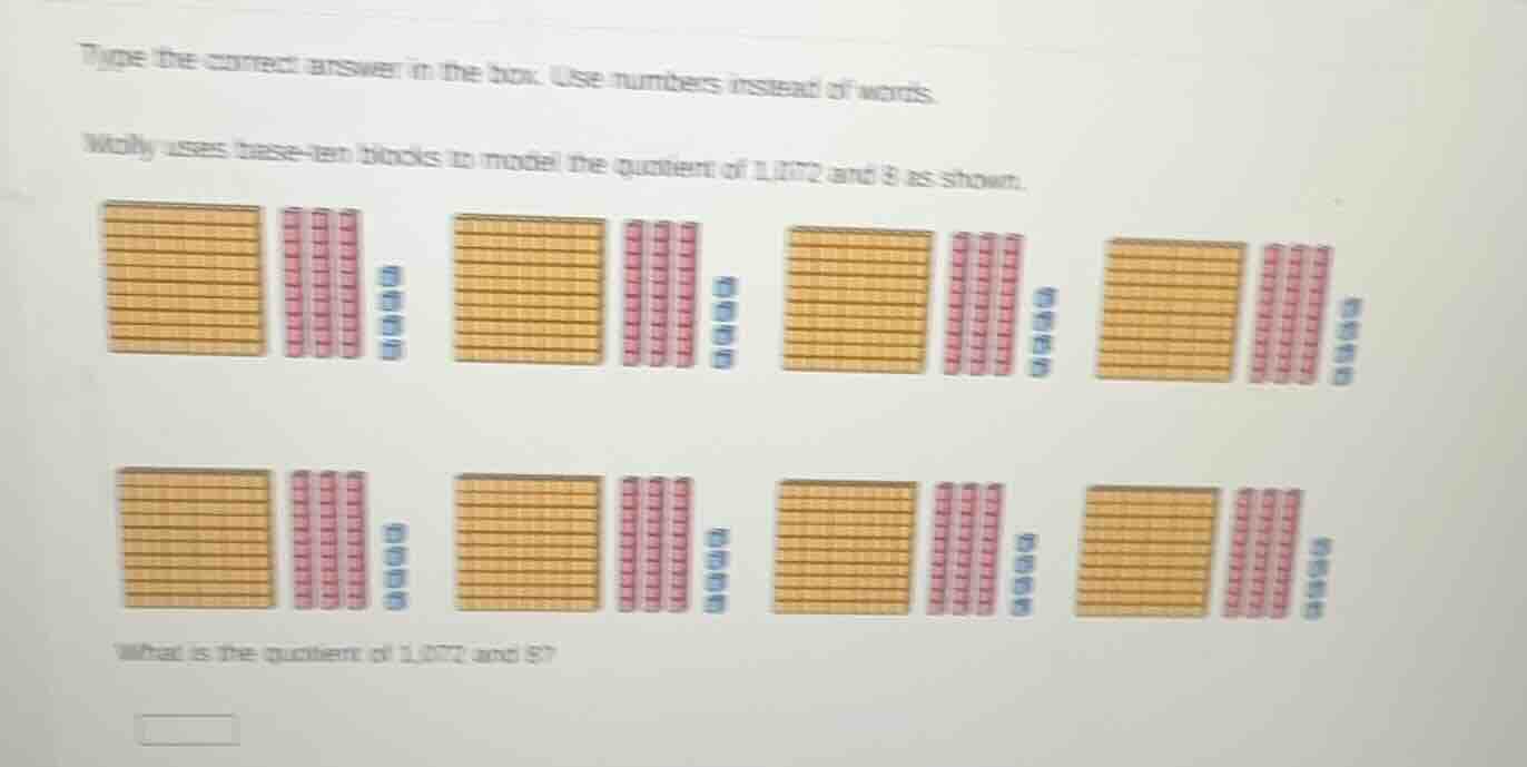 type the correct answer in the box. use numbers instead of words. wally…