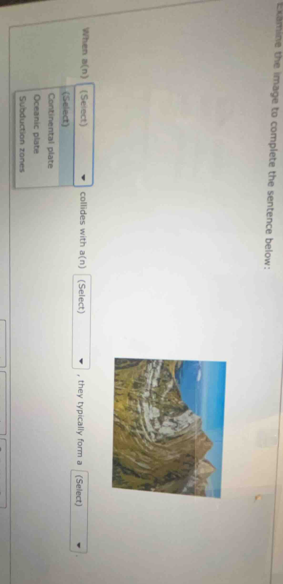 examine the image to complete the sentence below: when a(n) (select) (s…