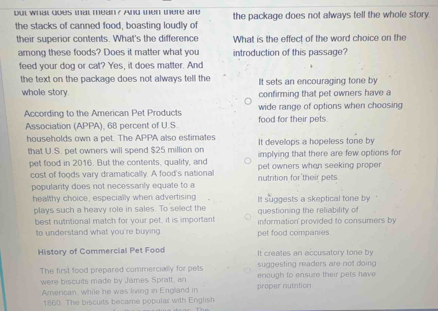 but what does that mean? and then there are the stacks of canned food, …