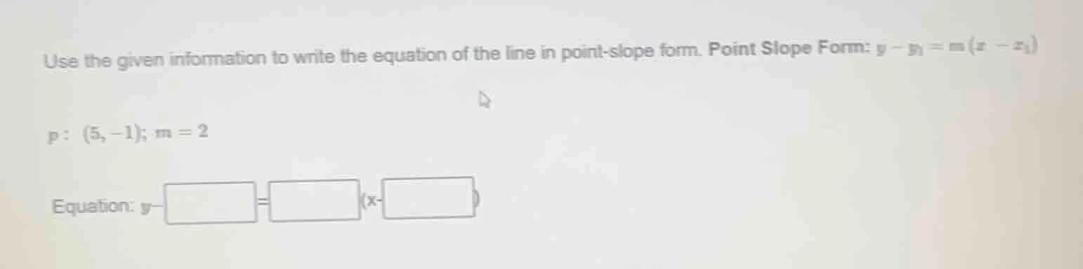 use the given information to write the equation of the line in point - …
