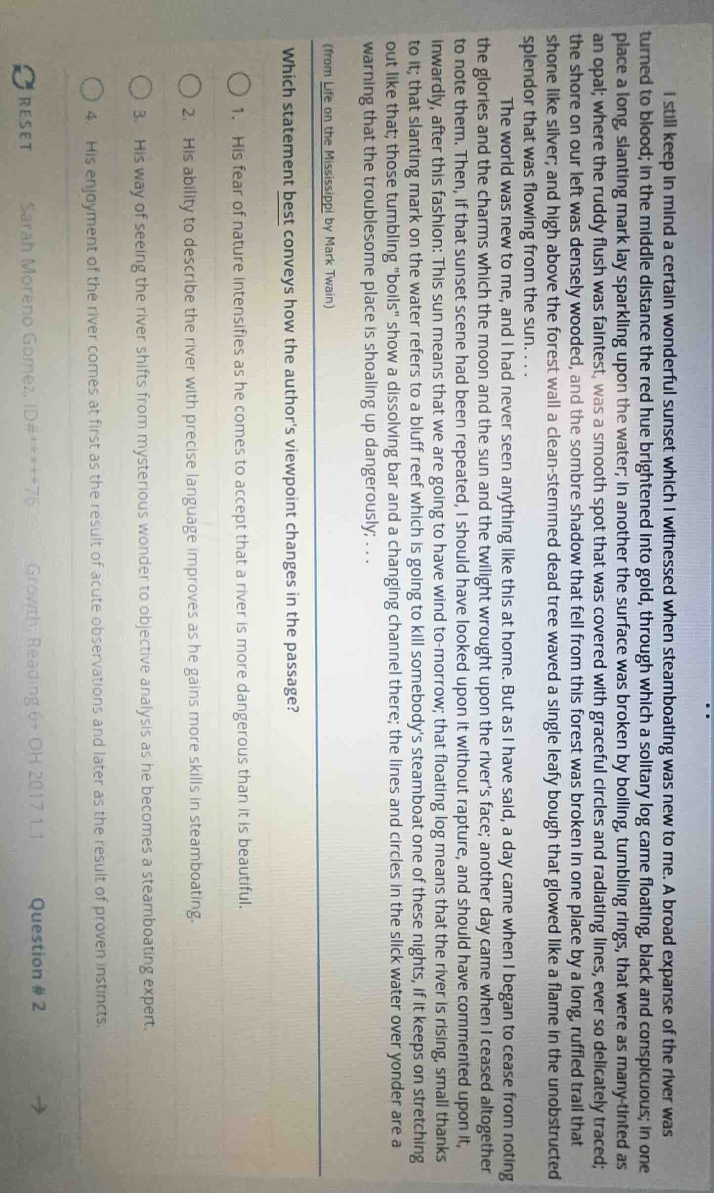 i still keep in mind a certain wonderful sunset which i witnessed when …