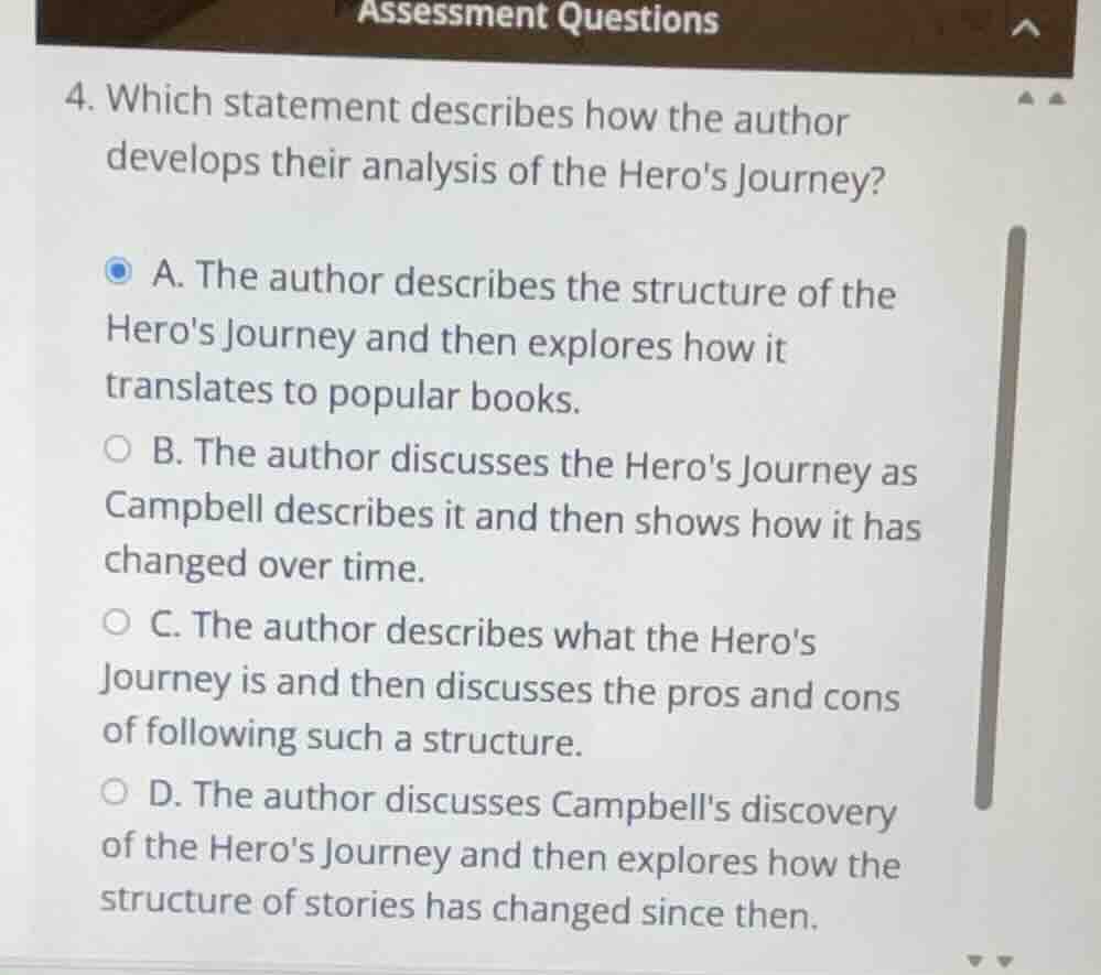 assessment questions 4. which statement describes how the author develo…