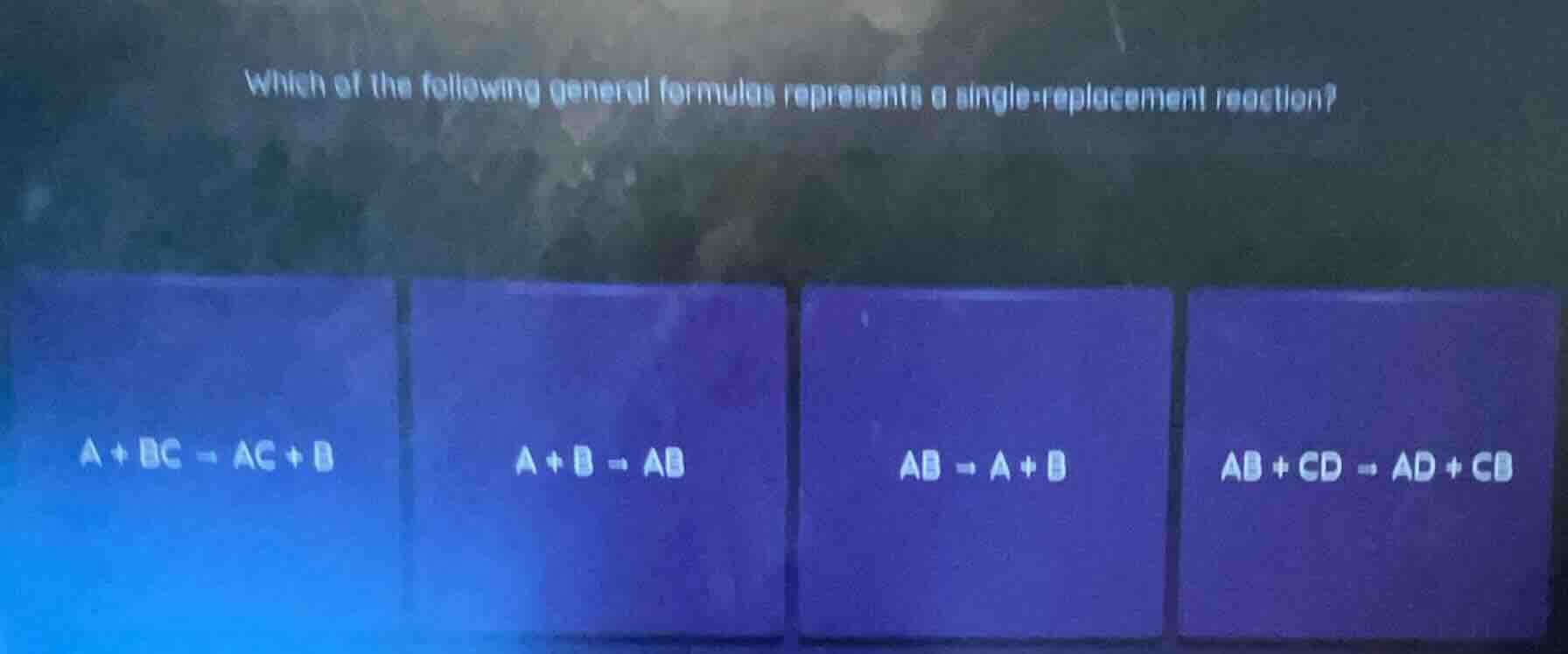 which of the following general formulas represents a single - replaceme…